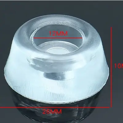 Halbrunde Kunststoff-Antirutsch-Möbelgleiter, transparentes PVC - 10