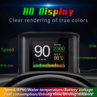 Auto-LCD-Displaygerät OBD2 Fahrzeugcomputer-Diagnosegerät HUD-Kopfabzugsdisplay P10