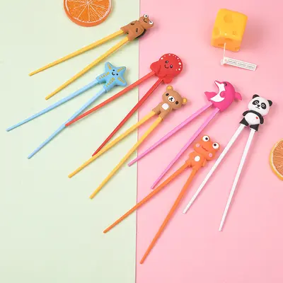 Silicone Training Chopsticks for Kids, Thumb Support, Rebound Design