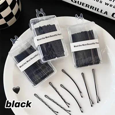 Elegant side clip new black hair clip, fringe clip, hair styling fixed hair clip, hair clip hair accessories, 40 pieces