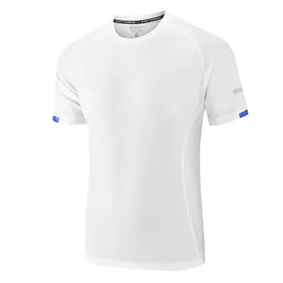 Men's Ice Silk Short Sleeve T-Shirt Quick-Drying Breathable Youth Loose Men's and Women's Sports Tops Plus Size M-9XL Two-Way Opening