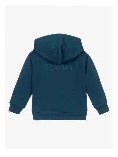 Kinder lockeres Kapuzensweatshirt mit Fleecefutter und Buchstabendruck Winter
