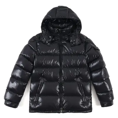 Maire Women's Down Jacket, Unisex Hooded Jacket, Solid Color - 8