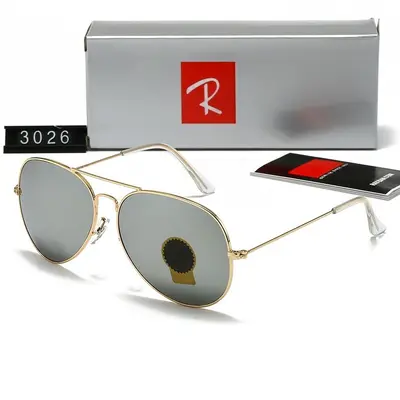 Modische Pilotenbrille mit Metallrahmen und Glasgläsern - 5