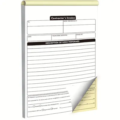 Job Invoice Forms, Carbonless Copy Order Receipt Forms - 2