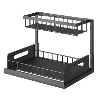 Küchen-Unterschrank-Organizer für Amazon, ausziehbarer Gewürzhalter, mehrstöckiges Auszugskorb-System, Badezimmer-Schublade