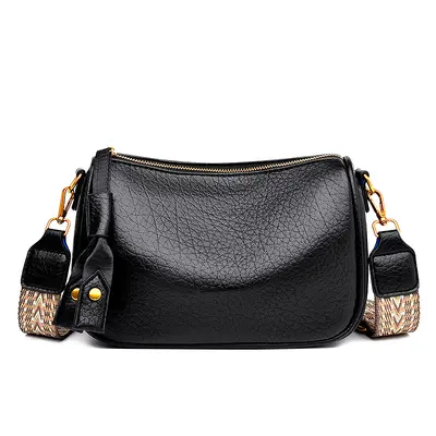 Kobe Kanguru Women's Underarm Shoulder Bag, Wide Strap, Retro - 6