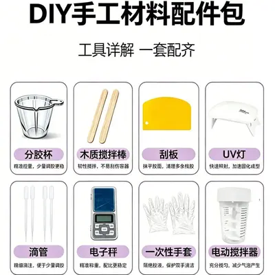 DIY epoksi reçine seti, ab reçine, karıştırma araçları - 4