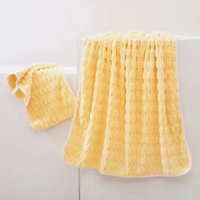Jinmian bamboo towel set, water absorbent, quick drying, coral fleece - 7