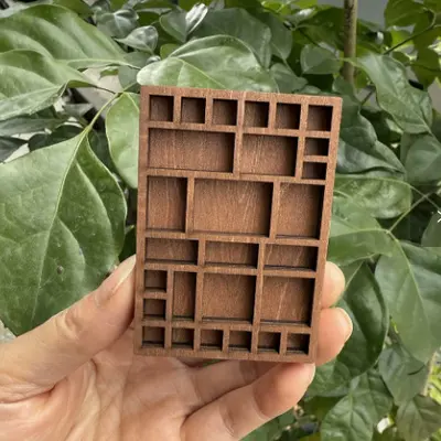 跨境 Miniature Trinket Shelf 木质微型珠宝架 矿石标本收纳摆件 - 9