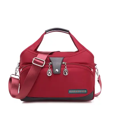 Women's Lightweight Oxford Cloth Tote Bag, Large Capacity, Crossbody Strap - 9