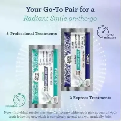 GuruNanda Coconut Oil Teeth Whitening Strips, 14 Strips - 3
