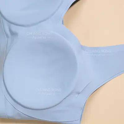 Sınır ötesi U yaka arkası açık hafif spor iç giyim kadın göğüs pedli dikişsiz yoga atlet iç giyim teljsiz dikişsiz sütyen