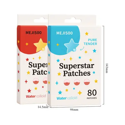 跨境外贸Superstar Patches星星痘痘贴2*40粒隐形痘痘祛痘贴现货