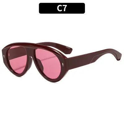 Oversize-Sonnenbrille im Punk-Stil mit Pfeildesign - 12