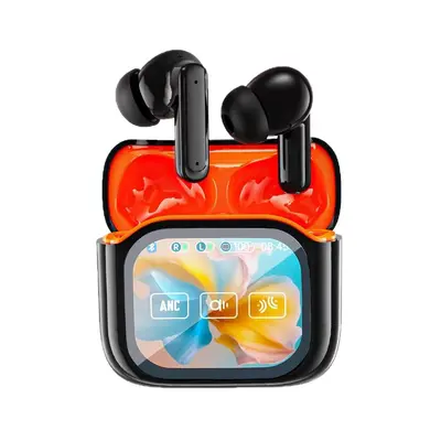 Cross-border popular JM19 Bluetooth headphones, LCD color display, ANC noise reduction, ENC low power consumption 5.4, sports wireless.