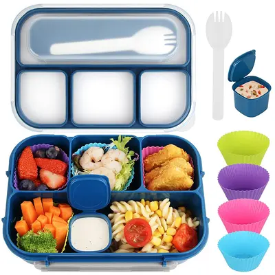 Mikrowellengeeignete Kunststoff-Lunchbox, unterteilt, 16-teilig - 13