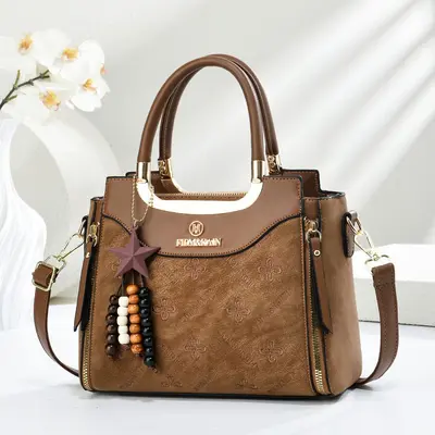 Women's Crossbody Bag, Printed Large Capacity Shoulder Handbag - 5