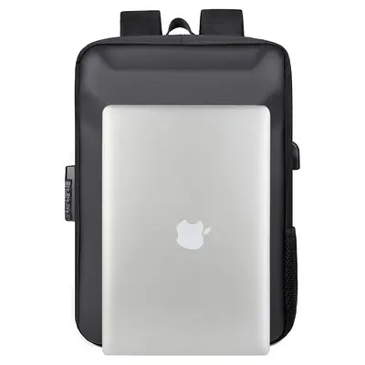 Hard Shell Business Backpack for Men, Waterproof, Combination Lock, Laptop Compartment - 3
