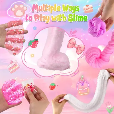 Набор для трансграничной торговли: Slime Kit Set, кристальная грязевая облачная масляная слизь DIY пушистый клей, игрушка для снятия стресса