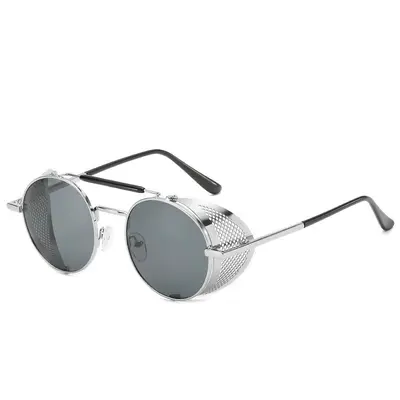 Steampunk Round Mesh-Style Sunglasses for Men and Women - 6