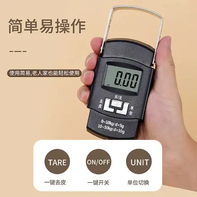 Portable fishing scale electronic with hook