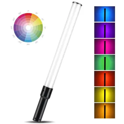 Pangniu Renkli Arka Plan RGB Fotoğrafik Dolgu Işığı Taşınabilir LED Profesyonel Işık Yayını Atmosfer Işığı El Tipi Çubuk Işık - 11