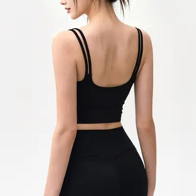 Yoga taytı kadın siyah micro flare pilates fitness büyük beden - 7