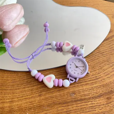 ins Nai Huhu Handmade Kadın Bilekliği Kol Saati Sanat Estetik Basit Tasarım Kız Arkadaş Saati Niş Öğrenci Saati - 11
