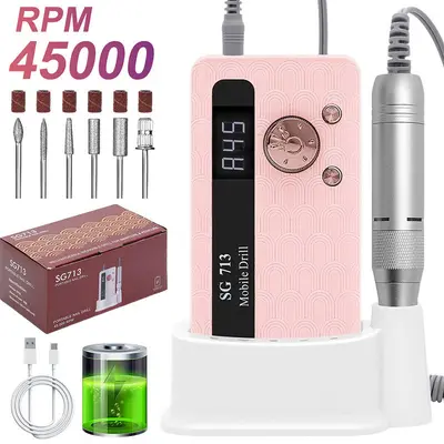 Cross-border Rechargeable Nail Drill Portable Electric Nail File Polisher Grinder Professional Nail Salon Manicure Tool - 8