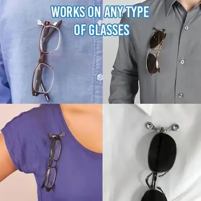 ReadeREST Strong Magnetic Eyeglass Holder with Brooch and Name Badge Clip
