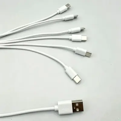 USB 1'e 6 TypeC şarj kablosu altı birleşik uzun veri kablosu çok fonksiyonlu çoklu cihazların aynı anda şarj edilmesi