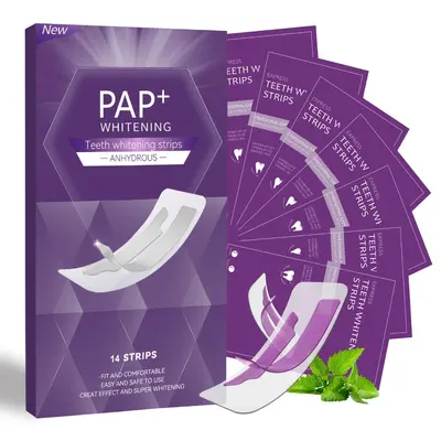 PAP Lila Zahnaufhellungsstreifen, 14 Paar - 2