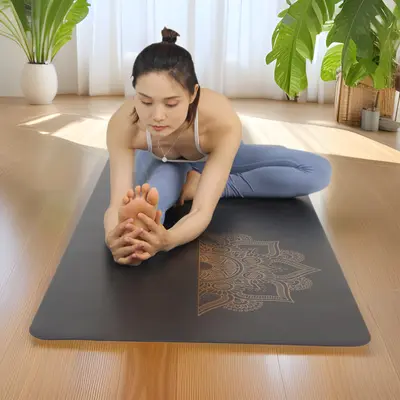 PU Yoga Mat 185x68x0.5cm Non-slip Shock-Absorbing
