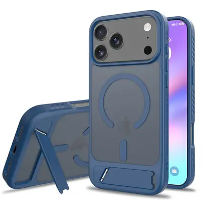 2-in-1 magnetic case for iPhone 17/18 Pro Max with stand and leather-like feel - 11