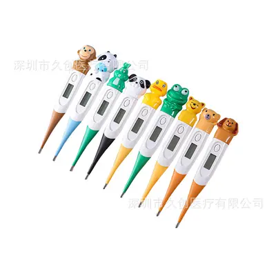 Yumuşak Uçlu Karikatür Köpek Desenli Dijital Ateş Ölçer Termometre