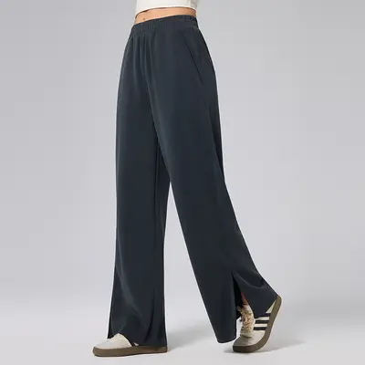 Damen fließende Weitbein-Yogahose, locker, kühlendes Material - 10