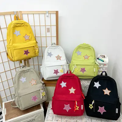 Corduroy Large Capacity Backpack School Bag - 3
