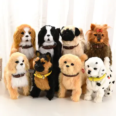 Electric Plush Robot Dog with Music, Walks, Barks and Wags Tail, Sensor