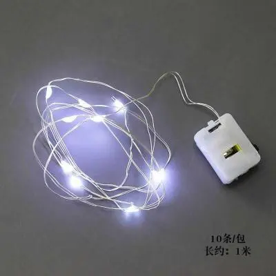 1 metre sıcak ışık LED renkli ışık dize 2 metre renkli ışıklar bebeğin nefes buketi dekoratif ışıklar doğum günü Noel isteyen şişe ışıkları - 9