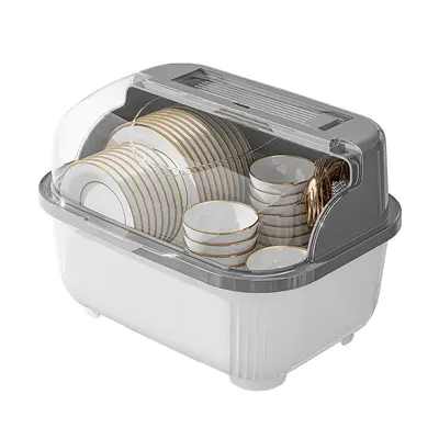 Kitchen storage box large capacity with draining rack - 6