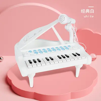 Multi-function electronic keyboard with microphone beginner music toy for children