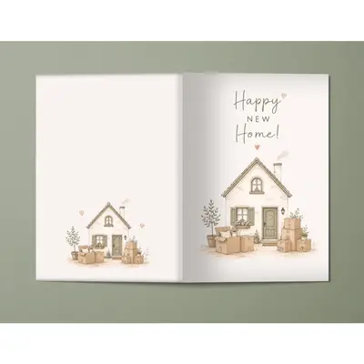 New Home Moving-In Greeting Card with Envelope