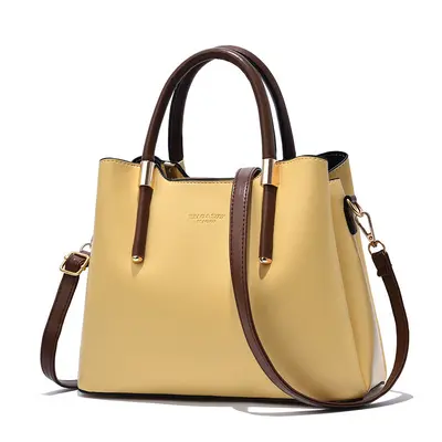 Women's Large-Capacity PU Leather Handbag with Shoulder Strap - 5