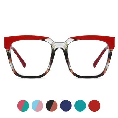 87296 Anti-Blue Light Square TR90 Eyeglass Frame