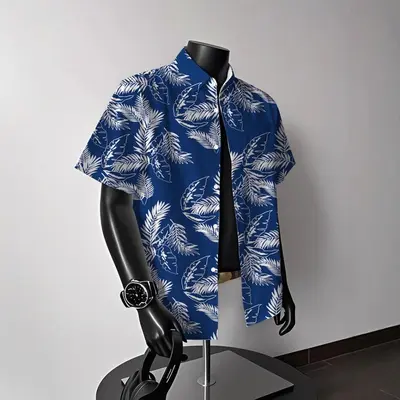 Hong Kong style vintage Hawaiian American short sleeve floral shirt men's summer casual trendy beach couple shirt - 10