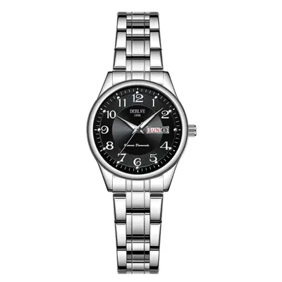 Women's fashion ultra-thin steel band dual calendar luminous waterproof internet celebrity digital girls Korean version watch quartz non-mechanical - 11