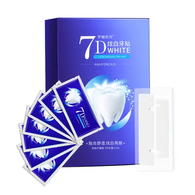7D Mint Enzyme Teeth Whitening Strips, Stain Removal - 6