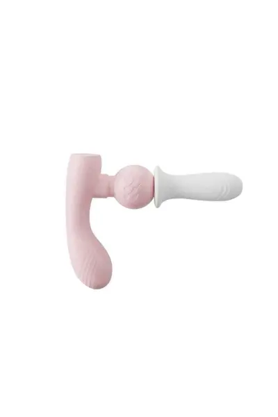Doppelkopfige ausziehbare Faszienpistole mit Silikon-Massagekopf - 9