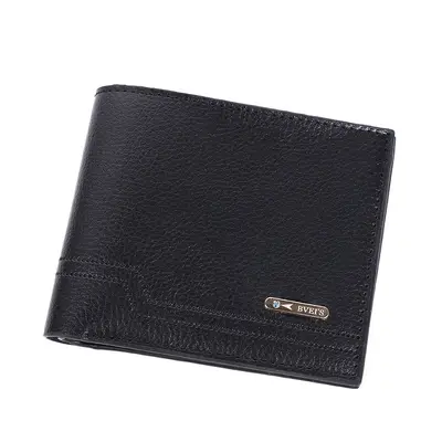 Men's Short Wallet, Multi-Card Slots, Slim Soft Leather, Horizontal Design - 6